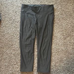Grey crop leggings
